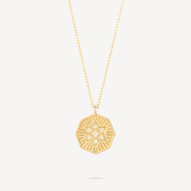 Magen David Octagonal Diamond Necklace