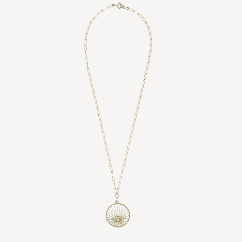 Collier Oeil Diamants Blancs