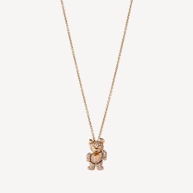 Rose Gold Bear Pendant Necklace