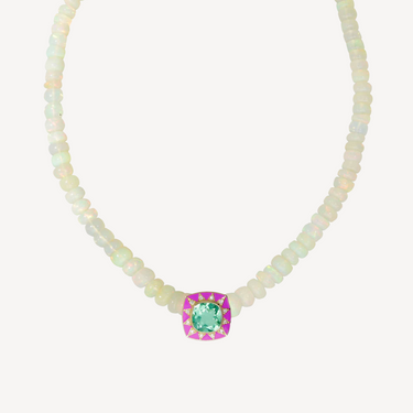 Ethiopian Opal and Amethyst Stella Necklace