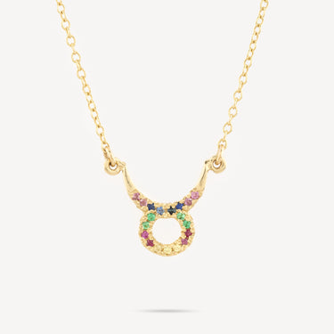 Collier Zodiac Belier Saphirs Multicolores