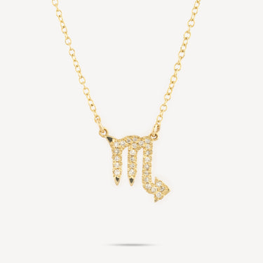 Zodiac Scorpio Gold Diamond Necklace