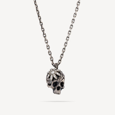 Flower Skull Necklace