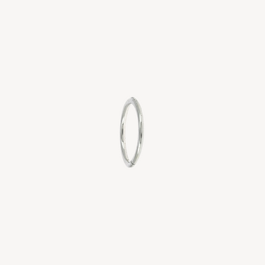 11mm White Gold Hoop