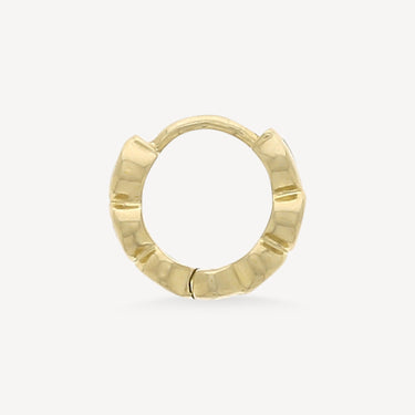 Creolen-Piercing, 6,5 mm, vollständige Zargenfassung, Gelbgold