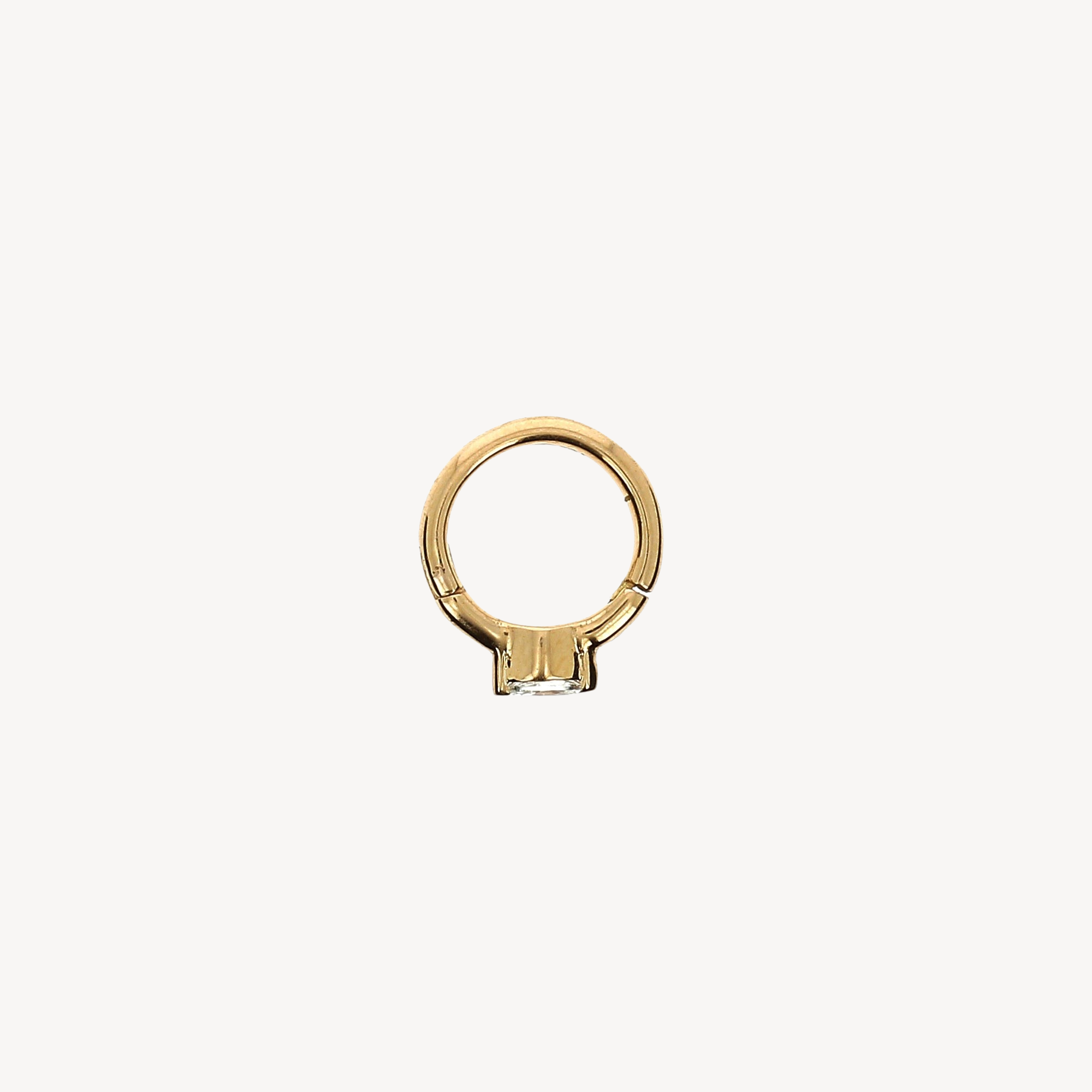 6.5mm Rose Gold Marquise 2.8x1.5mm Hoop