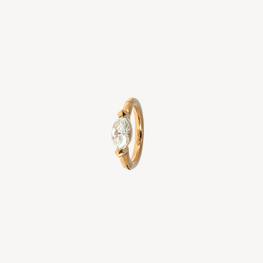 6.5mm Rose Gold Marquise 4.5x2mm Hoop