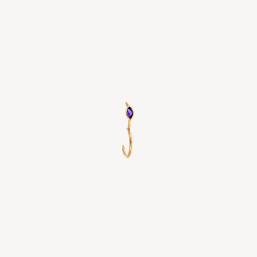 Hoop Piercing 8mm Amethyst Marquise 3x2mm Roségold