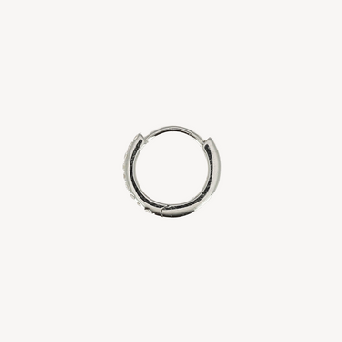 8mm Full Pavé White Gold Hoop