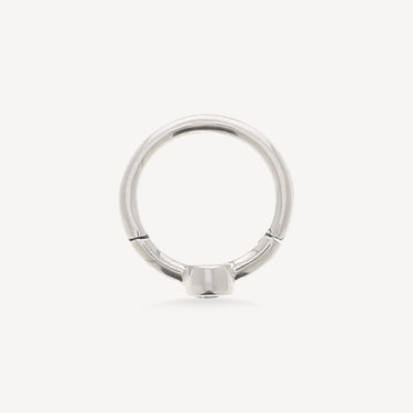 8mm White Gold Diamond 2.5mm Hoop