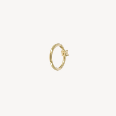 8mm Yellow Gold Princess 2x2mm Hoop