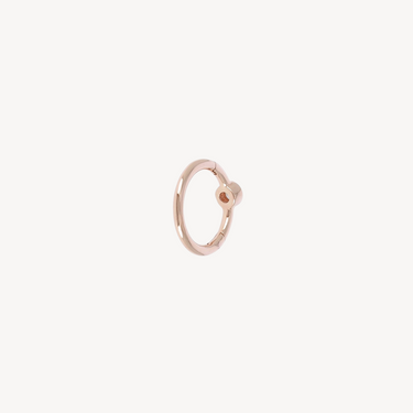 8mm Rose Gold Diamond 2mm Hoop