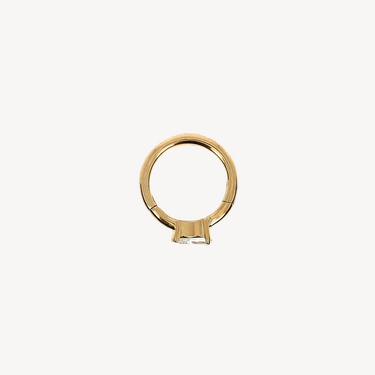 8mm Rose Gold Pear 3.5x2.5mm Hoop