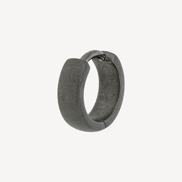 9.5mm x 4mm Black Gold Matte Finish Hoop