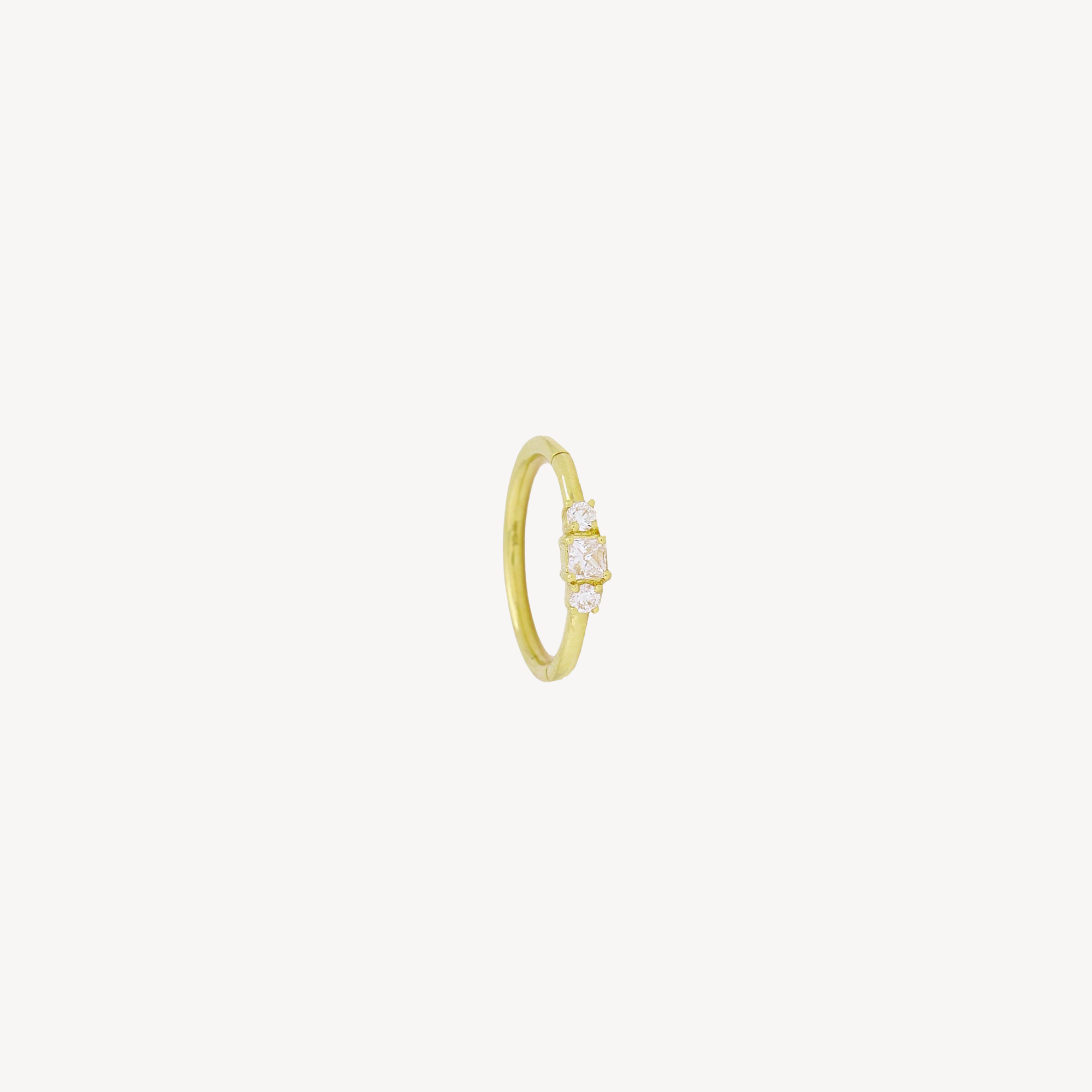 9.5mm Marquise 4.5x2mm Diamonds Yellow Gold Hoop