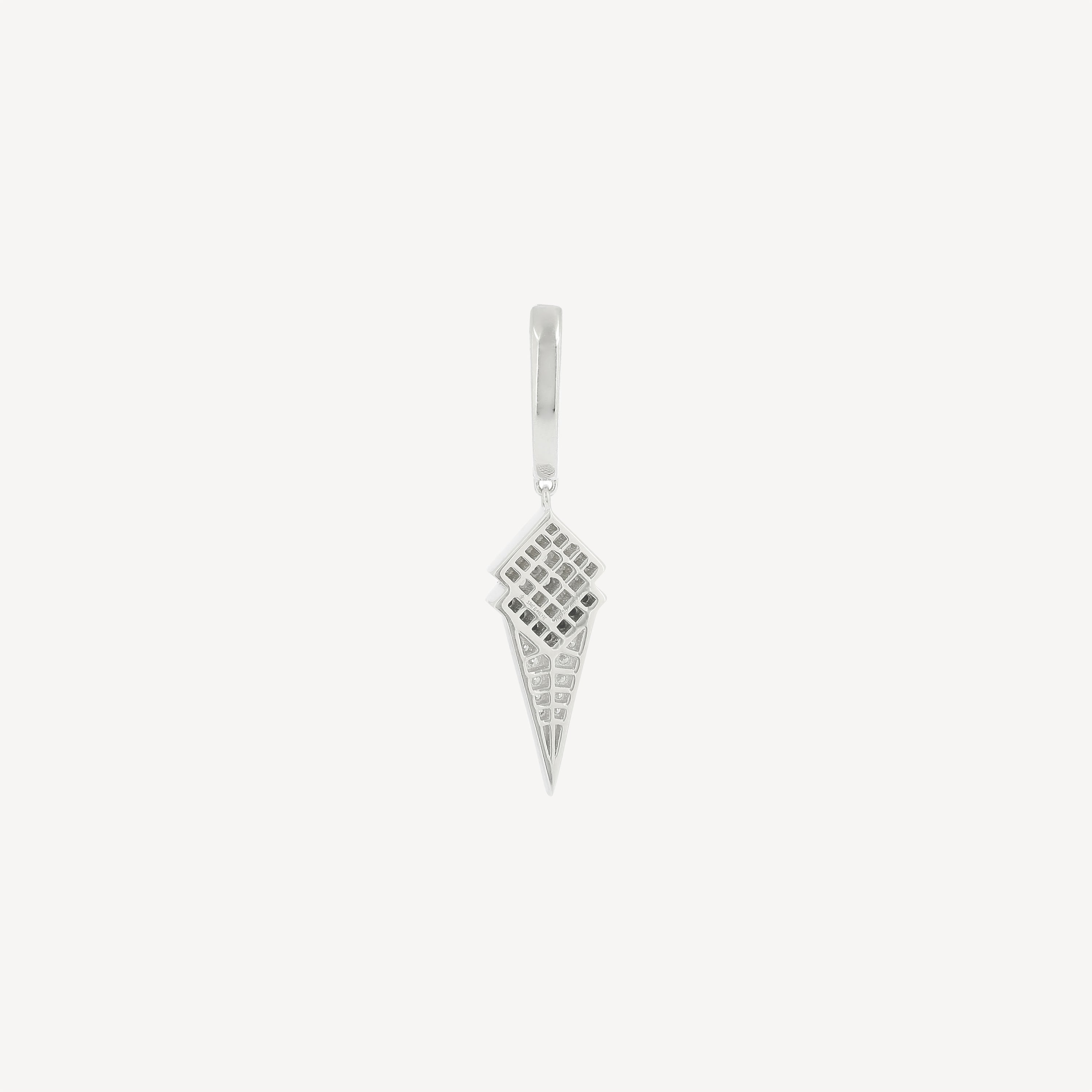 Gradient and Silver Stairway Cone Earring