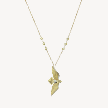 Flying Bird Diamond Necklace