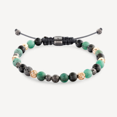 Armband aus Smaragd und schwarzer Jade