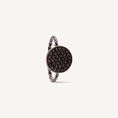 Bague Ronde Diamants noirs