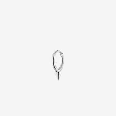 Creole 6.5mm Single Short Spike White Gold