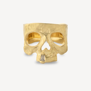 Extra Small Diamond Skull Snaggeltooth Ring