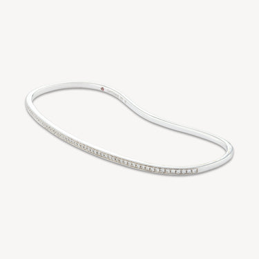 White Pave Diamond Hand Bracelet