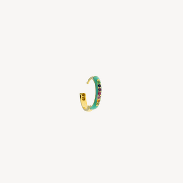 Boucle d'oreille Green Rainbow Rays