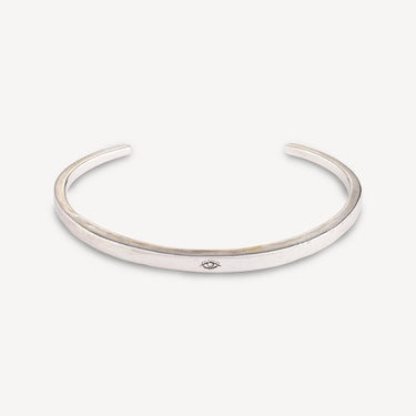 Eye Cuff Bracelet Silver