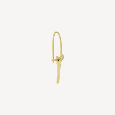 Yellow Gold Bone Earring