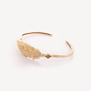 Goldenes Federarmband