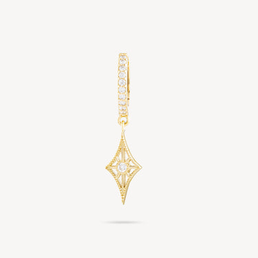 Ardente Yellow Gold Diamond Earring