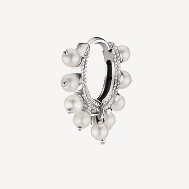 Créole 9.5mm Pearl Coronet Or Blanc