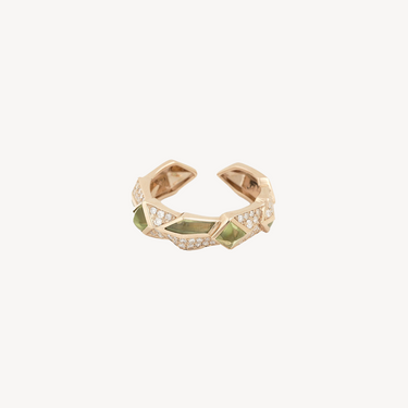 Ausgefallener schlichter Peridot-Ring