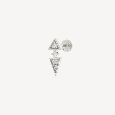 Piercing 8mm Rockaway #5 Diamants et Or Blanc