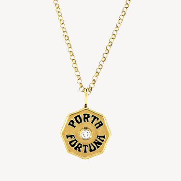 White Diamond Porta Fortuna Necklace