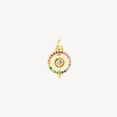 Rainbow Triple Orbit Pendant