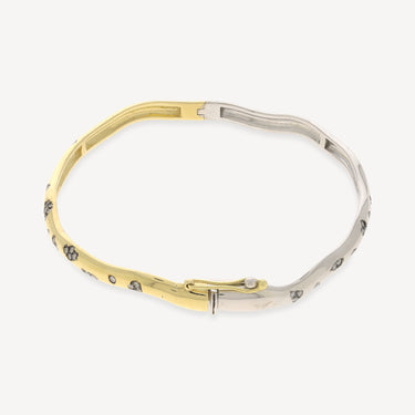 Rebellion 2 Tone Bracelet with Partial Diamonds