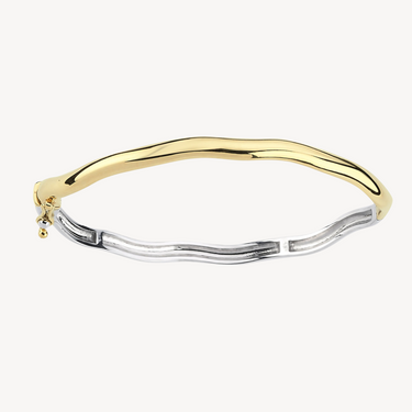 Rebellion Bangle in 2 Tone Gold