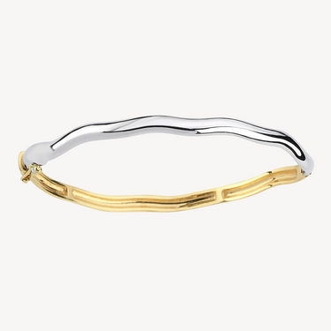 Rebellion Bangle in 2 Tone Gold