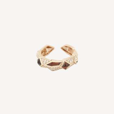 Edgy schlichter roter Granat Ring