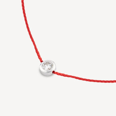 Bracelet diamant rond rouge