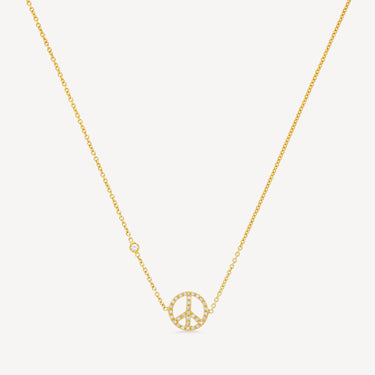 Peace Necklace Yellow Gold