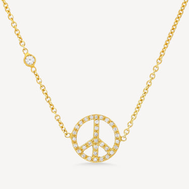 Peace Necklace Yellow Gold