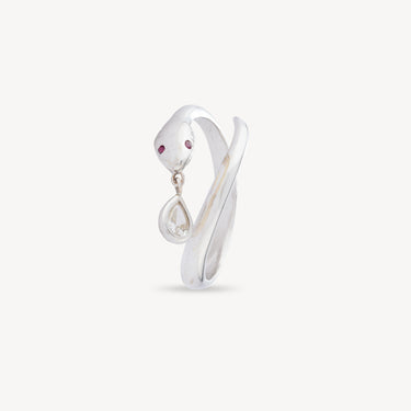 Diamond and Ruby Snake Ring