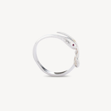 Diamond and Ruby Snake Ring