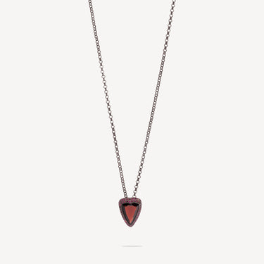 Garnet and Ruby Heart Necklace