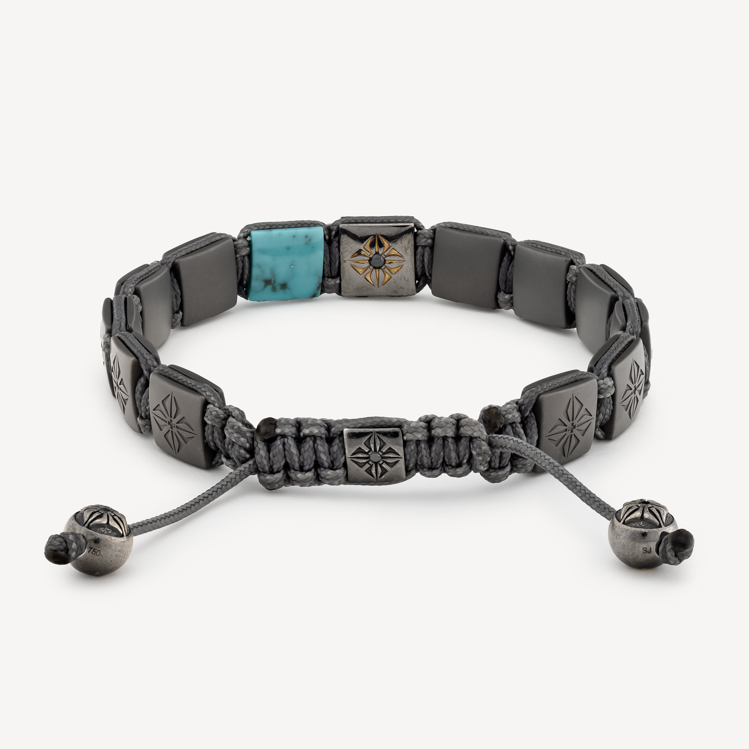 Lock Stone Grau-Türkis-Armband