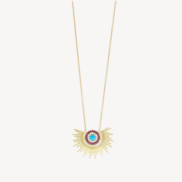 Ruby Sun Necklace