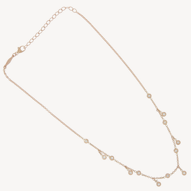 Spaced Half Diamond Choker Necklace