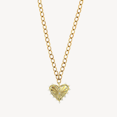 Collier Spiked Heart Diamant Blanc